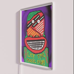 Vibrant RGB LED neon music sign decor for energetic spaces indoors