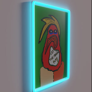 Vibrant RGB Neon Sign with Music Notes Design Concept