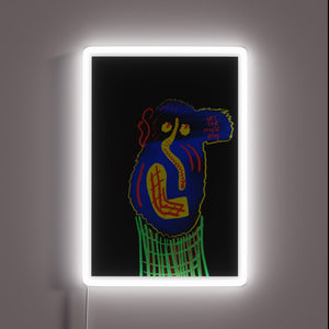 Electric glow neon sign, featuring vibrant RGB music-inspired design elements.