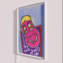 Charger l&#39;image dans la galerie, Eye-catching RGB neon wall sign featuring musical notes and vibrant colors.