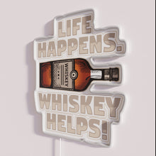 Charger l&#39;image dans la galerie, Neon Whiskey Bar Sign Humorously Celebrates Adult Life&#39;s Ups and Downs