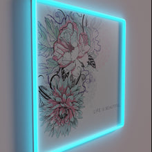 Charger l&#39;image dans la galerie, Uplifting Quote Illuminated with Vibrant Rainbow LED Colors and Shapes