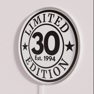 Exclusive limited edition birthday neon signs for happy 30th celebrations
