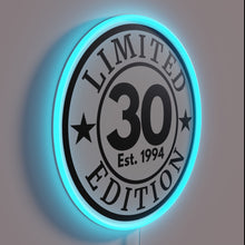Charger l&#39;image dans la galerie, Retro 80s themed 30th birthday party limited edition neon decor.