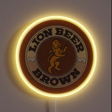 Charger l&#39;image dans la galerie, RGB Neon Sign for Lion Brown Beer Coasters Decorative Accents