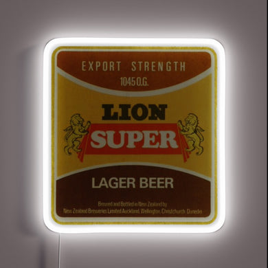 Luminous Lion Beer Sign with Multicolor LED RGB Neon Accents