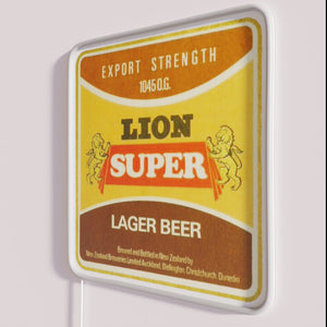 RGB Neon Sign Bar Decoration with Lion Super Lager Beer Logo