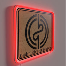 Charger l&#39;image dans la galerie, Neon-lit logo and name embossment with customizable RGB colors
