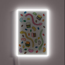 Charger l&#39;image dans la galerie, Neon-lit LED lollipop decorations in vibrant RGB colors lighting up.