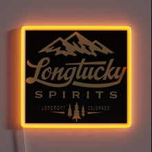 Charger l&#39;image dans la galerie, Vibrant RGB neon sign featuring Longtucky Spirits logo and branding.