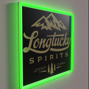Add a touch of quirky charm with Longtucky Spirits signage.