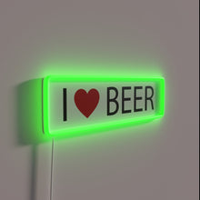 Charger l&#39;image dans la galerie, Vibrant RGB neon bar decoration with love beer design