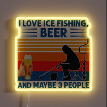 Charger l&#39;image dans la galerie, Neon Sign - Ice Fishing Themed Bar Decor with Beer Icons