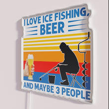 Charger l&#39;image dans la galerie, Neon LED Sign: Love Ice Fishing and Beer Collection Decoration