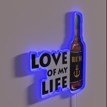 Charger l&#39;image dans la galerie, Personalized neon love letter in a bottle of rum sign