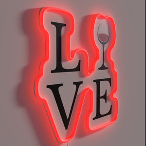 Vibrant LED wine lover's home decor statement wall art