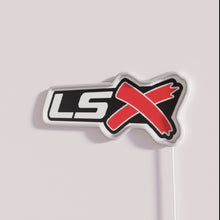 Charger l&#39;image dans la galerie, Vibrant LSX logo illuminated by high-quality RGB neon sign lights.