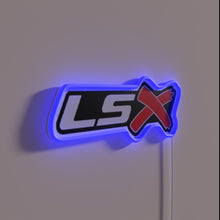 Charger l&#39;image dans la galerie, Vibrant LSX logo illuminates any space with colorful neon glow.