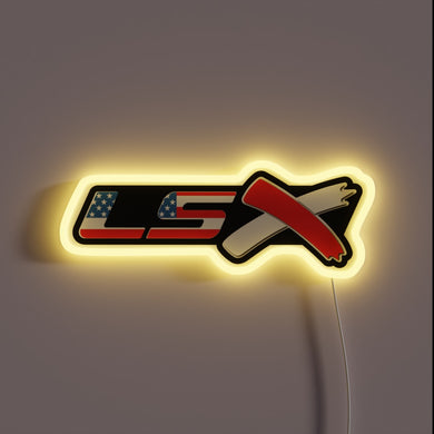 LSX Murica USA Neon Sign with Colorful RGB Lighting Accents
