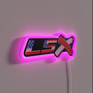 LSX Murica USA Neon Sign with Color-Changing RGB Lighting