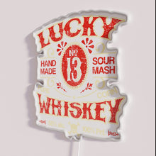 Charger l&#39;image dans la galerie, Vintage Bar Decor Retro Distressed Lucky Whiskey Neon Sign Illumination