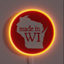 Charger l&#39;image dans la galerie, Handcrafted in Wisconsin, Vibrant Red Circle RGB LED Neon Sign