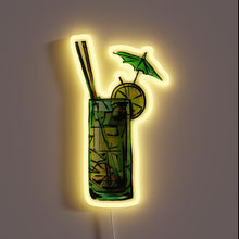Charger l&#39;image dans la galerie, Vibrant RGB Neon Sign featuring Classic Mai Tai Cocktail Design.