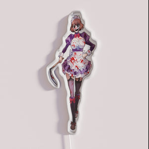Bold Neon Wall Sign Featuring Maid in High Rise Settings
