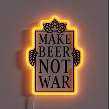 Charger l&#39;image dans la galerie, Prominent Neon Sign Displaying Anti-War Proverb with Vibrant Colorful Lighting