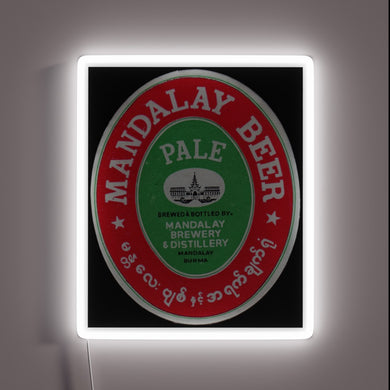 Mandalay Beer LED Neon Sign with Vibrant RGB Color Scheme
