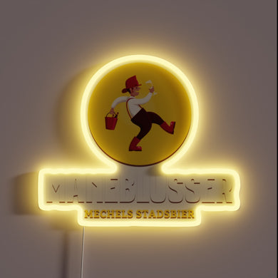 RGB LED light art beer sign with mechanical movement design