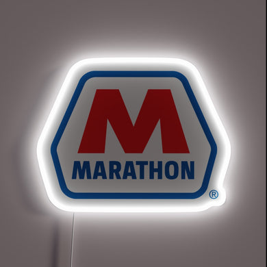 Neon Racing Sign: High-Performance Marathon Oil Lubricant Display Illumination Solution