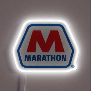 Neon Racing Sign: High-Performance Marathon Oil Lubricant Display Illumination Solution
