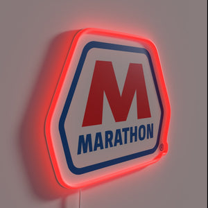 High-Performance Neon Sign for Racing Enthusiasts: Marathon Oil Lubricant