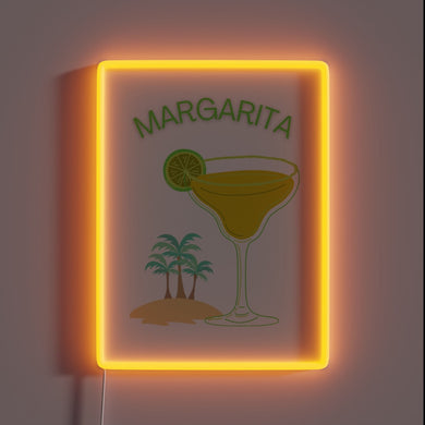 Eye-catching Neon Sign with Vibrant RGB Colors for Cocktails