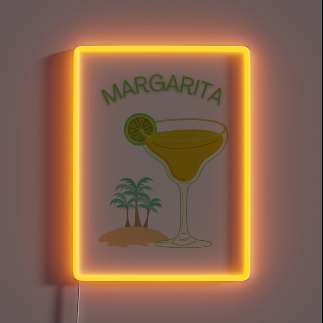 Eye-catching Neon Sign with Vibrant RGB Colors for Cocktails