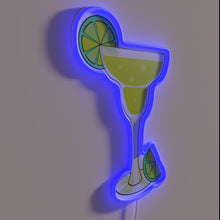 Charger l&#39;image dans la galerie, Vibrant Margarita Cocktail Neon Sign with Colorful RGB Lighting Effect