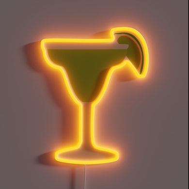 Vibrant Margarita-themed Neon Sign with Color-Changing RGB Lighting Effects