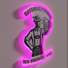 Charger l&#39;image dans la galerie, Masskrugstemmen New Braunfels Texas neon bar sign with vibrant RGB glow