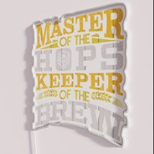 Charger l&#39;image dans la galerie, Brewery Bar Decorative Sign: Master of Hops, Keeper of Beer
