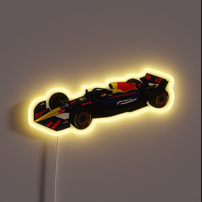 Max Verstappen Red Bull F1 neon sign — racing energy on your wall.