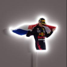 Charger l&#39;image dans la galerie, Custommirror LED wall light of a victorious F1 driver in Red Bull