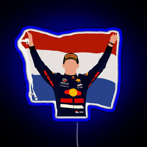 Max Verstappen RGB neon sign blue