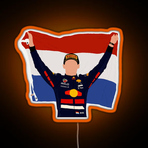 Max Verstappen RGB neon sign orange