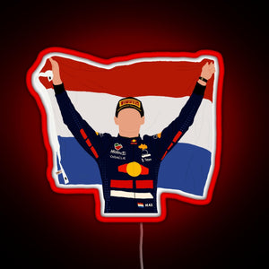 Max Verstappen RGB neon sign red