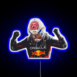 Max Verstappen RGB neon sign blue