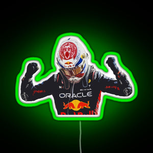 Max Verstappen RGB neon sign green