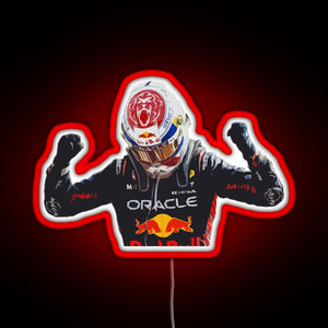 Max Verstappen RGB neon sign red