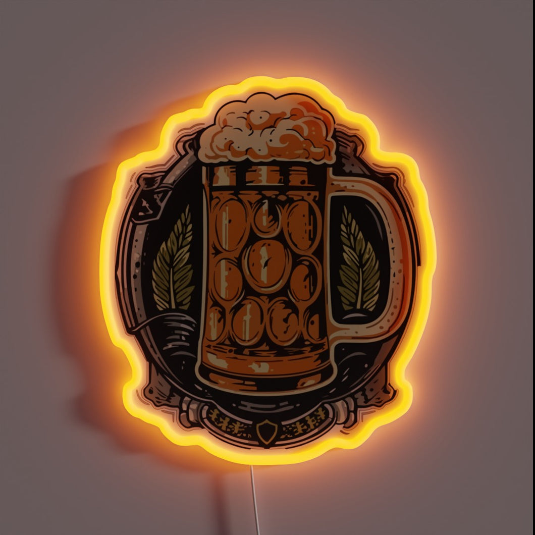 Eye-catching RGB LED neon sign measures your beer perfection