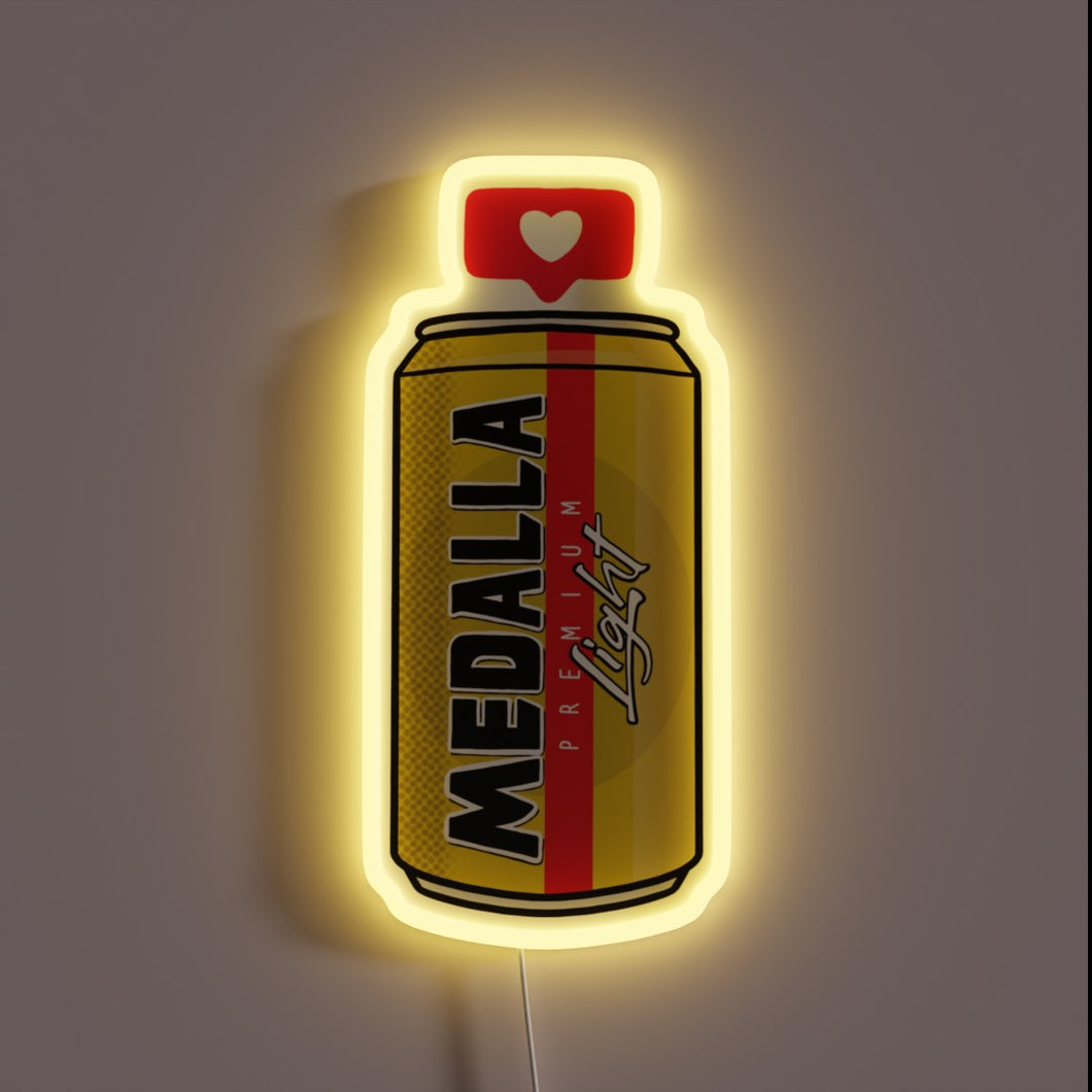 Brilliant RGB illumination for your love of Medalla Light Beer